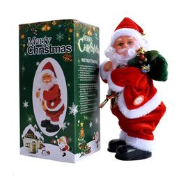 Christmas Toy Supplies Christmas Gift Electric Musical Dancing Singing Santa Claus Toys Twerking Doll Party Xmas Decoration for Kids Gifts 231124