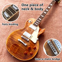 Custom Shop, Made in China, High Quality Electric Guitar, One Piece Of Body & Neck, Tune-o-Matic Bridge, Frets Binding, free delivery03