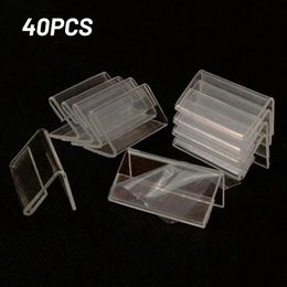 40pcs 2x4cm Acrylic Sign Display Stand Of Business Card Label Case Lipstick Organiser Storage Frames3171