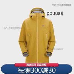 Mens Jackets Coats Designer Arcterys Hoodie Jakets Beta Long Gore-tex Waterproof Men's Charge Coat Daze/confused Yellow WN-AOU0