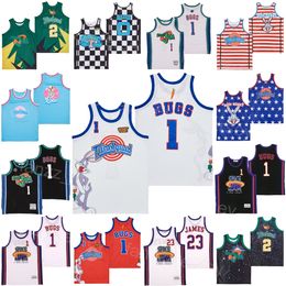 Basketball Moive 1 Bugs Bunny Jersey Space Jam Tune Squad Looney 23 Lebron James LEGACY SUPERSTAR MONSTARS CHECKERED LOLA TUNESQUAD STRIPED Pullover High School