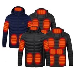 Men's Down Parkas 15 Areas Heated Jacket USB Men's Women's Winter Outdoor Electric Heating Jackets Warm Sports Thermal Coat Clothing Heatable Vest 231123