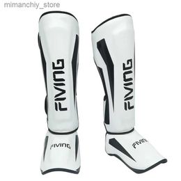 Ankle Support FIVING Youth/Adult Muay Thai Kick Boxing MMA Grappling Instep Shin Guard Pads Karate Foot Shank g Protectors Ank Support Q231125