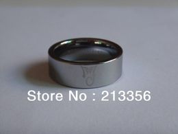 Wedding Rings Buy Price Discount Sales USA Selling 8MM Men&Women's Silver Pipe MJ Fun's LOGO Tungsten