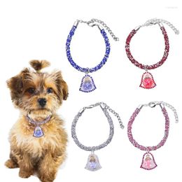 Dog Collars Shiny Rhinestone Collar Cat Diamond Jewellery Necklace Pet Bling Princess Puppy Supplies Chihuahua Accessories