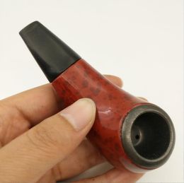 Smoking Pipes Vintage old-fashioned pipe, straight type, durable resin filtration pipe, portable