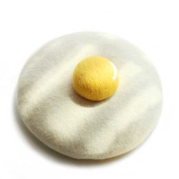 Caps Hats Handmade Felt Painter Creative Parent Child Hat Cute Wool Big Poached Egg Children Adult Beret P230424