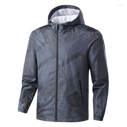 Men's Jackets Hooded Windbreaker Jacket Fashion Sports Single