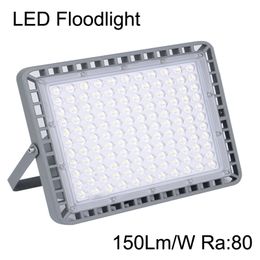 200W LED Flood Light Outdoor Super Bright Floodlights IP67 Waterproof Exterior Security 6000-6500K Cold White Lighting Stadium Lawn Playground Yard Garden