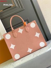 Designer Luxury ONTHEGO M46286 MM bicolor empreinte leather pink Tote Shoulder Bag 7A Best Quality