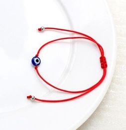 20pcslot Lucky String Blue Evil Eye Lucky Red Cord Adjustable Bracelet DIY new3517431