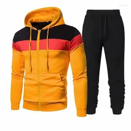 Men's Tracksuits Spring Autumn 2023 Sweat Suit Set Tracksuit Men Outfit Full Sleeve Tops With Hood Outdoor Sport Wear Hooded