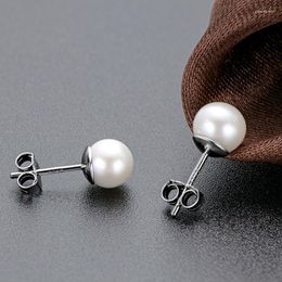 Stud Earrings Lnngy 925 Sterling Silver Spiral Pearl For Women 5.5-6mm/3.5-7mm Natural Freshwater Birthday Jewelry Gifts