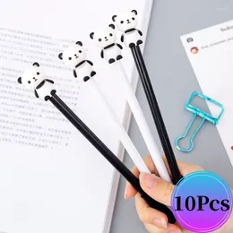 10Pcs/Lot Panda Gel Pen Funny Original Pens For Writing Ink Pencils Pretty Stationery Kawaii Set Aesthetic