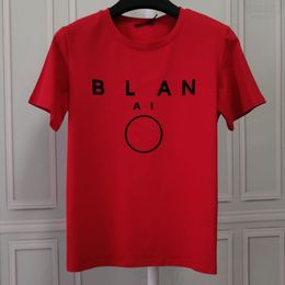 Mens T Shirt Shirts for Man Designer Woman Tee Top Button Womens Clothes Short Sleeve Black Summer Red Hip Hop Polo with Beads Letter Tshirt Cotton Crew Neck OD0M