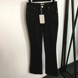 High Waist Slim Jeans Pants Womens Luxury Denim Trousers Black Pocket Designer Long Pant Street Style Personality Jean Pant