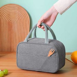 Ice Packs/Isothermic Bags Portable Insulated Lunch Bag Waterproof Canvas Cooler Ice Pack Work Food Tote Picnic Thermal Bag for Women Girl Kids Children J230425