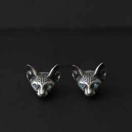 Stud 1 Pair Vintage Sphink Cats Stud Earrings Hypoallergenic Punk Cats Earrings Gothic Cool Earring Unisex Fashion Jewelry Ear Studs YQ231125