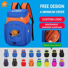 Outdoor Bags Basketball Backpack with Youth Football Bag men Large Capacity sports backpack Training Bag Female Custom Pattern Name J230424