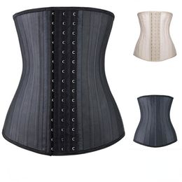 Women's Shapers Latex Waist Trainer 25 Steel Bone Women Shapers Corset Strap Body Girdles Slimming Sports Belly Belt Lingerie Plus Size Party 230425