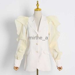 Blouses & Women's Shirts Womens Spring Summer Jackets Thin Outfit Floral Shape Design with Big Belt Blazer Body Suit Holiday ClothesZGDL