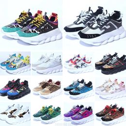 Casual Shoes Designer Top Quality Chain Reaction Wild Jewels Chain Link Trainer Sneaker's EUR 36-46