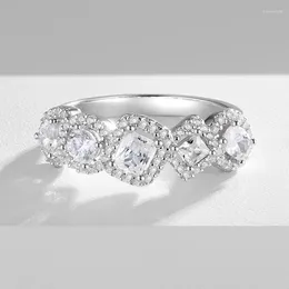 Wedding Rings DRlove Trendy Geometric Cubic Zirconia Women Luxury Bands Accessories Modern Fashion Female Jewelry Drop Ship