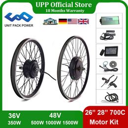 Electric Bike Conversion Kit 26 28" 700C eBike Conversion Kit 36V 350W 500W 48V 1000W 1500W Front Rear Bicycle Hub Motor Wheel