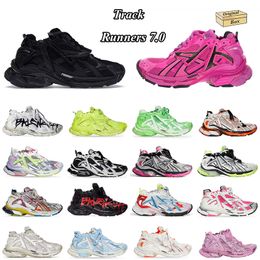 Paris Tracks Runner 7.0 AAA+Top Quality OG Designer shoes Women Men Transmit sense retro Trainers black white pink blue BURGUNDY Deconstruction jogging Sneakers 35-45