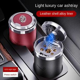 Car Ashtrays Suitable for MG auto parts car ashtray with cover LED advanced sense creative multi-functional anti-soot car interior supplies Q231125