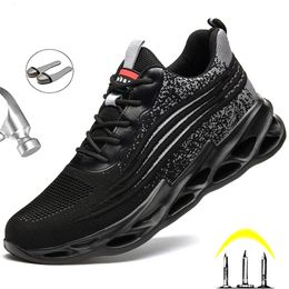 Boots Work Safety Steel Toe Shoes Men Sneakers Indestructible For Cap Male 231124