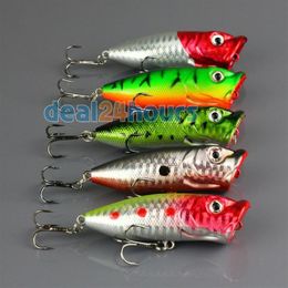 Fishing Topwater Floating Popper Poper Lure Hooks Crank Baits 13g 6 5cm 2 55 FYE017232a