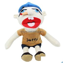 Stuffed Plush Animals 38Cm Jeffy Toys Figure Dolls Hat Game Soft Plushie Funny Toy For Kids Christmas Boys Gift Naughty Boy Plushy Dhedl