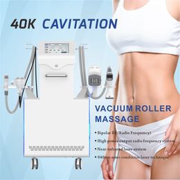Vela RF Equipment Vacuum Roller Body Slimming Machine 940 nm Infrared Light Radio Frequency Cavitation Massager Fat Removal Skin Tightening