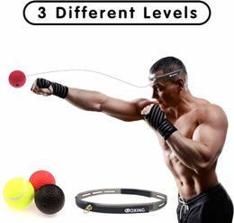 Punching Balls Boxing Ball on String Sports Speed Reactions MMA Fighting Training Karate Muay Thai Silicone Head Bands Kids Exercise Equipment 230425