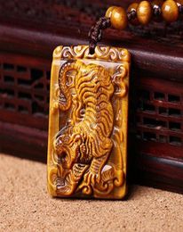 Whole jade jade tiger clear stone pendant pendant domineering male tiger eye stone tiger jade pendant7056157