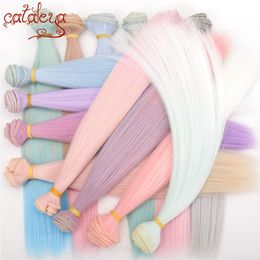 Doll Accessories Cataleya Bjd DIY High Temperature Fibre 1 Pcs 15cm 100cm And 25100cm Wig Gradually Colour Hair Weaving 230424