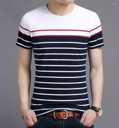 HhMen's T-Shirts Baumwolle Elegantes Anti-Falten-T-Shirt Sommer Herrenbekleidung Kurzarm-T-Shirt Low-Key Casual Fashion Bequeme Oberteile HhH XNYG 4UH1