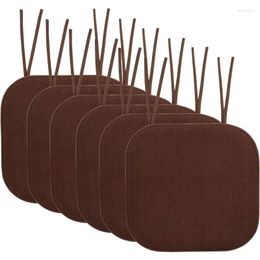 Kussen Sweet Home Collection Stoel Memory Foam Pads met strikbanden Honingraatpatroon Antislip rubberen achterkant Afgerond