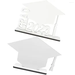 Frames 2 Pcs Panel 2023 Graduation Po Frame Light House Decorations Home Sublimation Wood Slate Picture