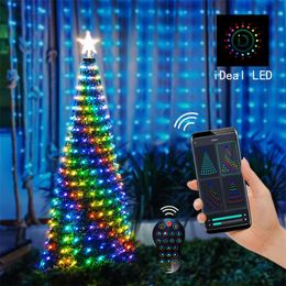 Strings Tuya Smart Christmas Tree Garland LED Fairy String Lights App Remote Control DIY Picture Display For Outdoor Wedding Party DecorLED