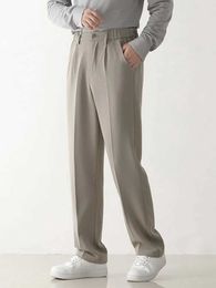 Pantaloni da uomo Primavera Autunno Pantaloni casual da uomo Moda coreana Poliestere allungato Pantaloni larghi drappeggiati Pantaloni dritti Pantaloni da uomo semi-larghi zln231125