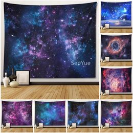 Tapestries Wall Hanging Tapestry Galaxy Planet Beautiful Starry Vintage Home Decor