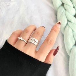 Wedding Rings Trendy Silver Color Snake For Women Men Lover Couple Set Friendship Engagement Open 2023 Jewelry