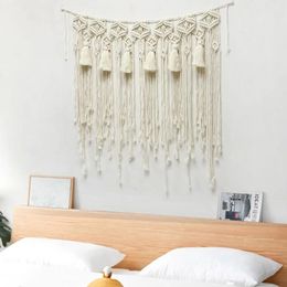 Tapestries Macrame Wall Hanging Tapestry Home Decor Bohemian Tapestry Wall Art Decor Wedding Background Curtain Decorative Door Curtain 231124