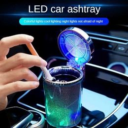 Car Ashtrays Car ashtray Personality creative suspension in-car ashtray with LED lights automotive accessories Q231125