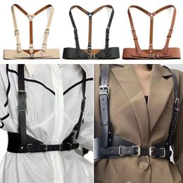 Belts Nightclub Casual Ladies Dress Cummerbands Cage Vest Body Strap Leather Punk Waistband Gothic Harness Belt