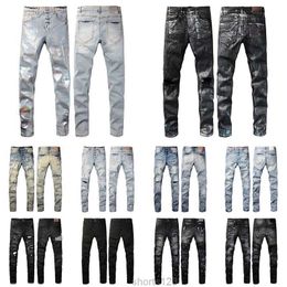 2024 Man Jeans Designer Jeans Purple Jeans Skinny Jeans Ripped Biker Slim Straight Skinny Pants Designer Stack Jeans Fashion Jeans Mens Trend Brand Vintage Pan