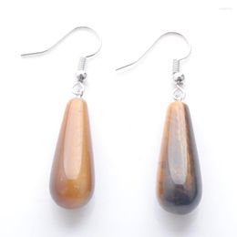 Dangle Earrings Natural Tigers Eye Hanging Reiki Chakra Pendant Beads Drop Earring Women Party Jewelry TR3153