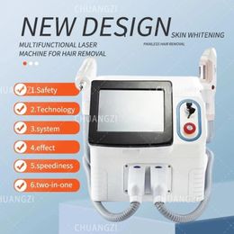 The latest home beauty instrument 2 in 1 Nd Yag 808nm Qswitch Opt diode picosecond laser hair tattoo removal device machine